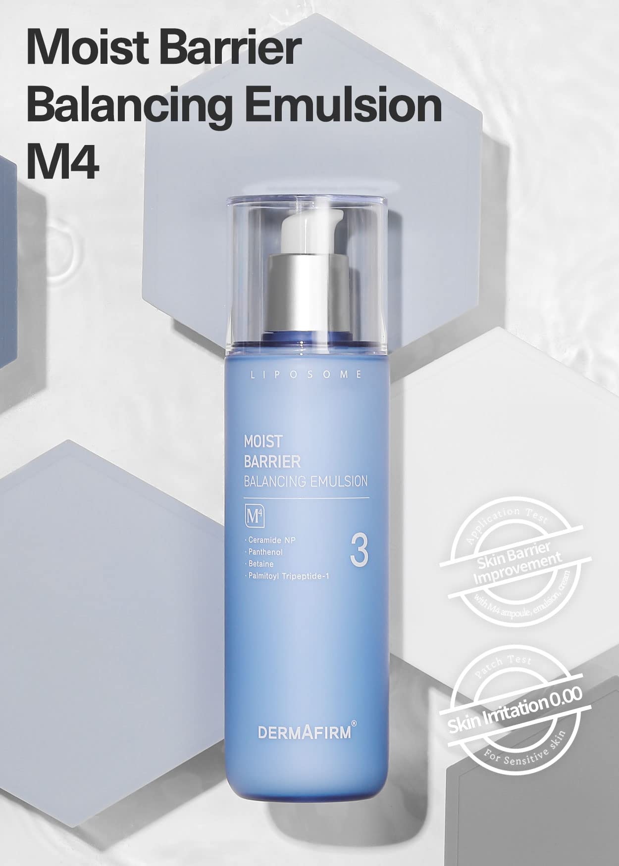 Dermafirm Moist Barrier Balancing Emulsion Cream M4 w/Ceramide, Peptide & Collagen for All Skin Types | Face Lotion Dry Skin Cream for Hydration & Balancing | No Animal Trials No Paraben 6.76 fl oz