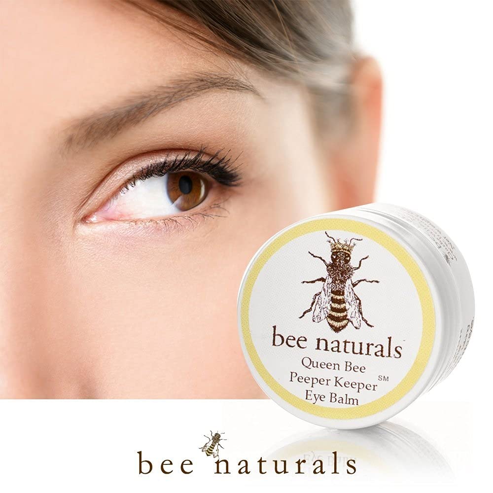 Queen Bee Naturals Best Eye Balm Peeper Keeper - Eyelid Cream Reduces Crows Feet, Wrinkles & Fine Lines - Moisturizes Your Skin - Vitamin E + 10 All Natural Nutrient Oils (2 Pack)