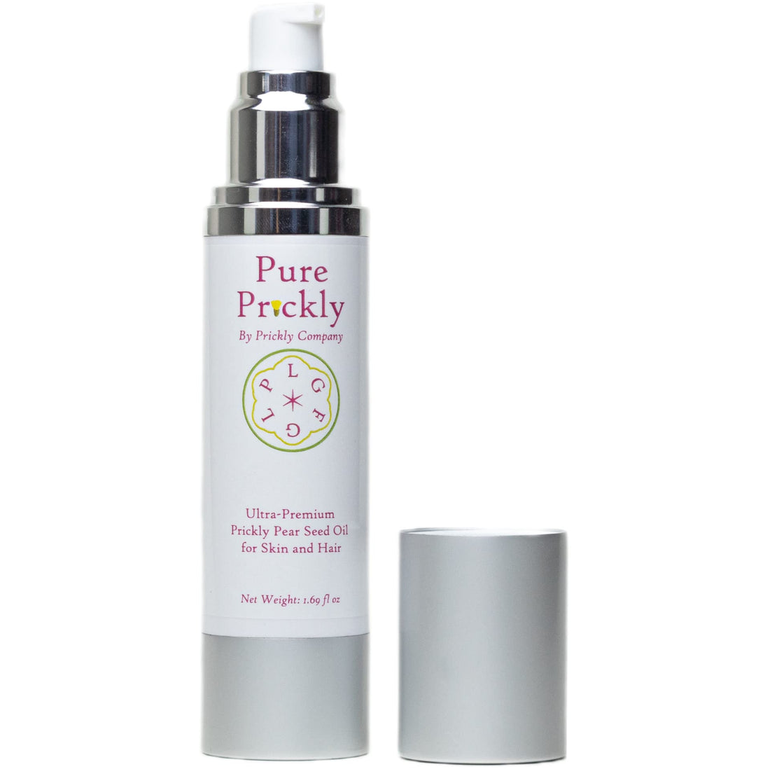 Prickly Company Pure Prickly Prickly Pear Seed Oil - 100% Organic, Cold Pressed, Ultra-Premium Pump Bottle. Say Goodbye to Dry Skin, Cracked Knuckles, Cracked Lips, and More! (50 ml)