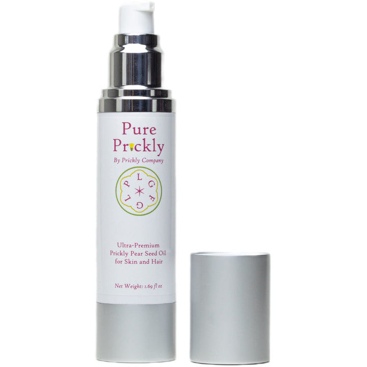 Prickly Company Pure Prickly Prickly Pear Seed Oil - 100% Organic, Cold Pressed, Ultra-Premium Pump Bottle. Say Goodbye to Dry Skin, Cracked Knuckles, Cracked Lips, and More! (50 ml)