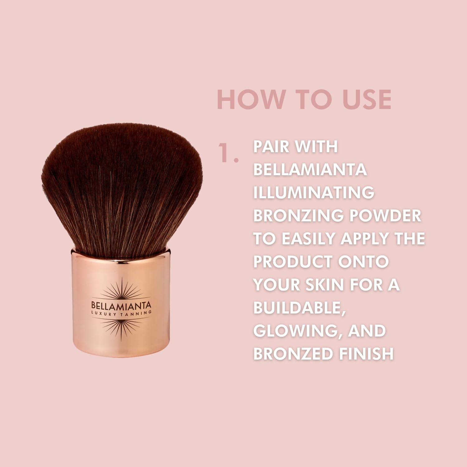 Bellamianta Large Kabuki Bronzing Brush For Women 1 Pc Brush