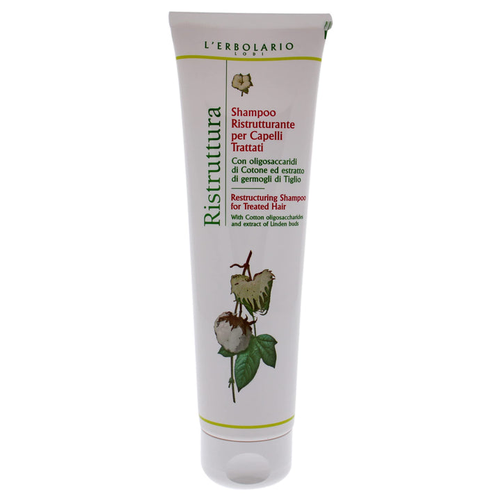 L'Erbolario Restructuring Shampoo For Treated Hair - Nourishing And Ultra-Rich Formula Increases Radiance - Protects Hair From Aggressive Treatments And UV Rays - Softens And Detangles Hair - 6.7 Oz