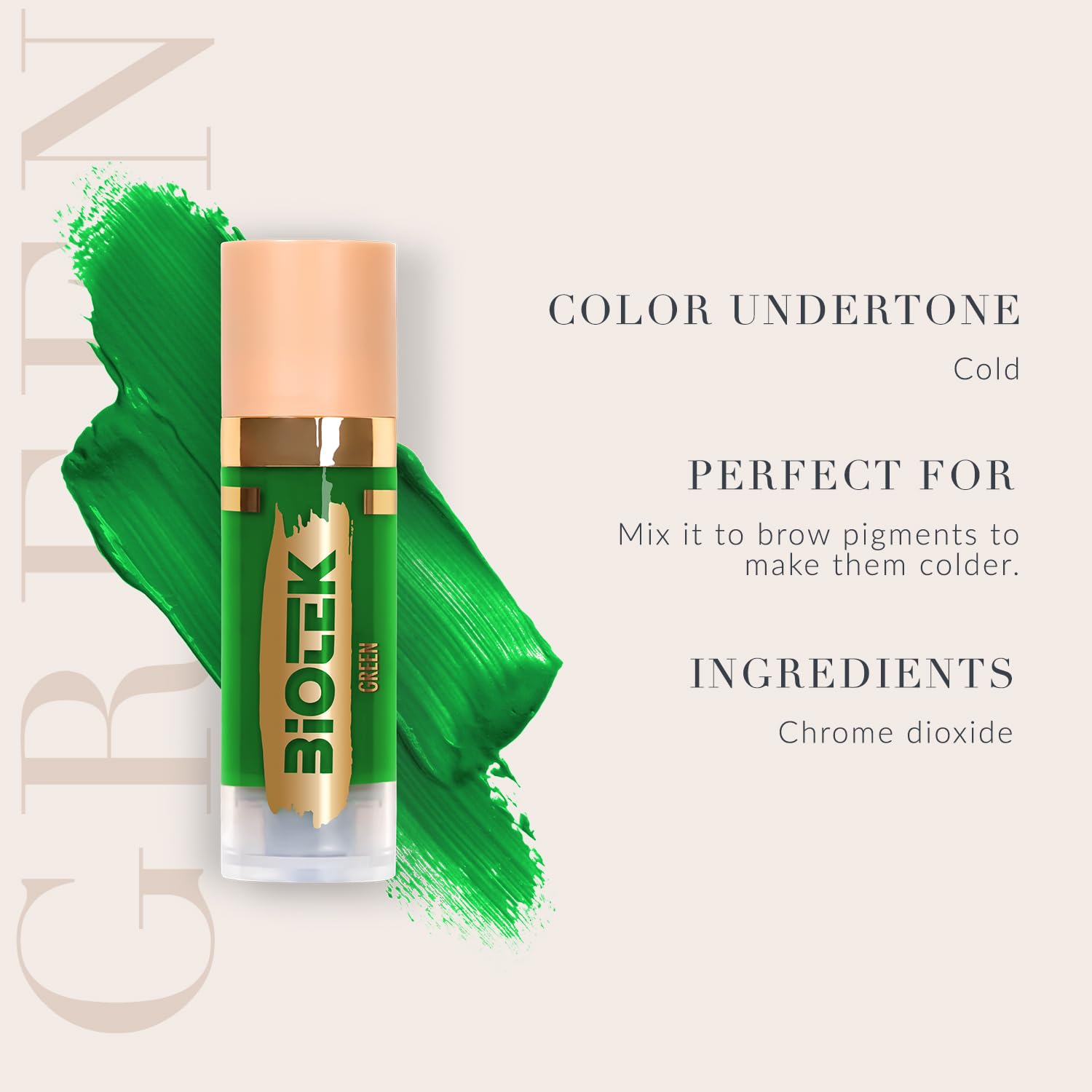 Mixing Corrector Pigment for Permanent Makeup - Made in Italy - Green 0,61 fl.oz.