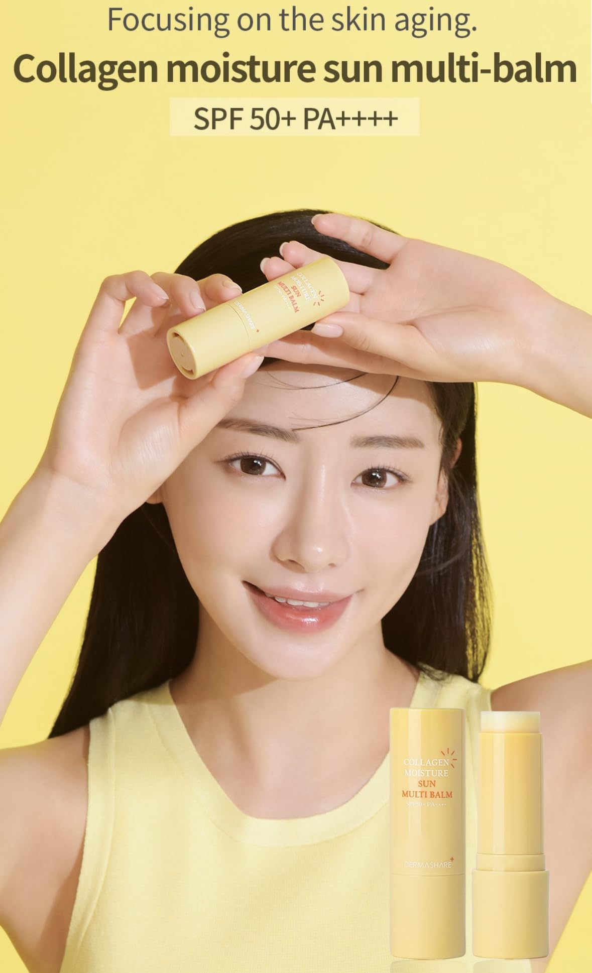 DERMASHARE Wrinkle Bounce Moisturizing Glowing Sun Balm Stick (SPF50) Made in Korea