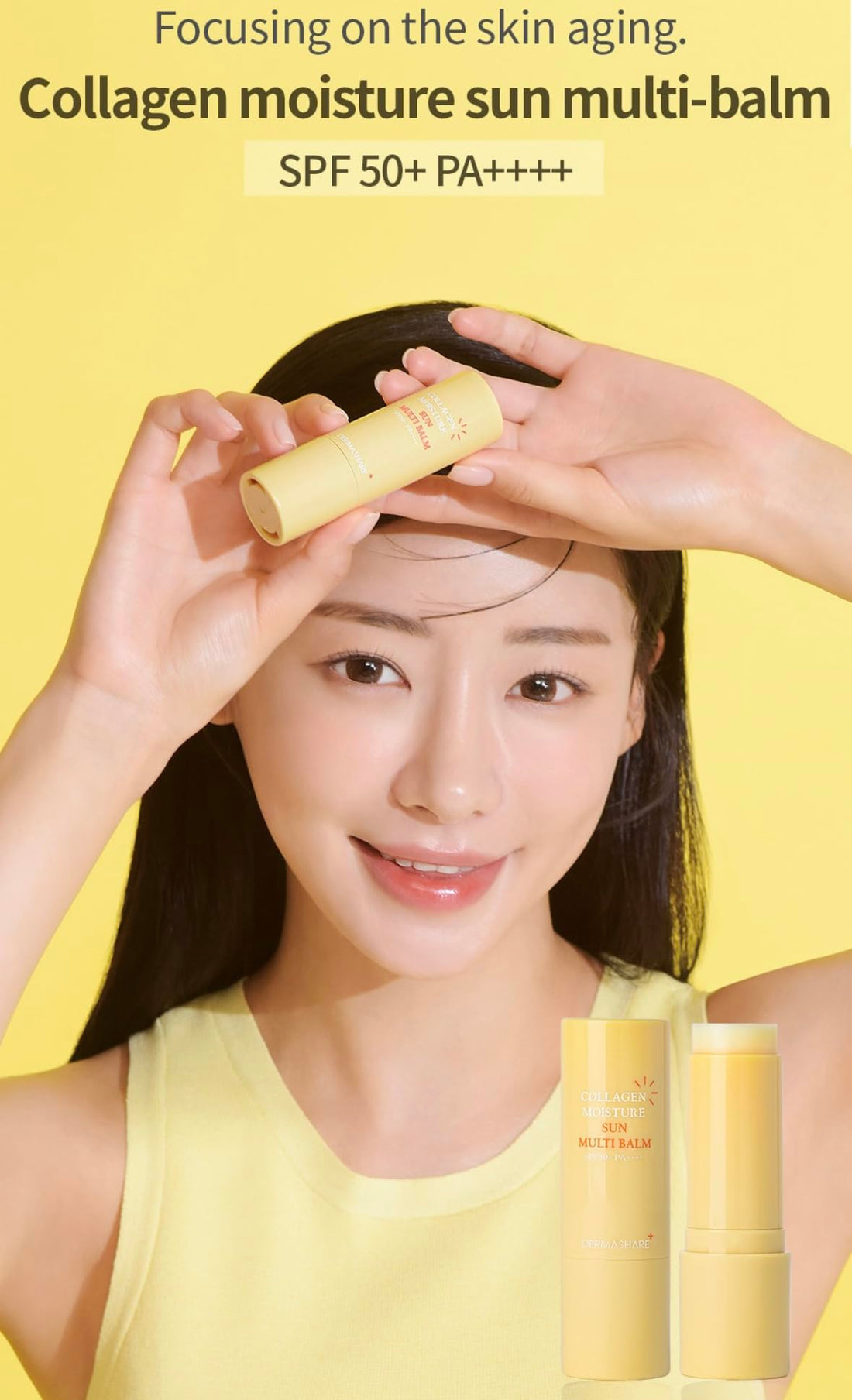 DERMASHARE Wrinkle Bounce Moisturizing Glowing Sun Balm Stick (SPF50) Made in Korea