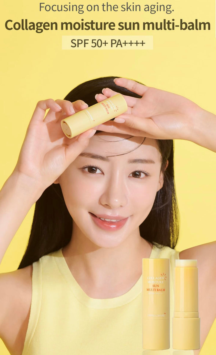 DERMASHARE Wrinkle Bounce Moisturizing Glowing Sun Balm Stick (SPF50) Made in Korea