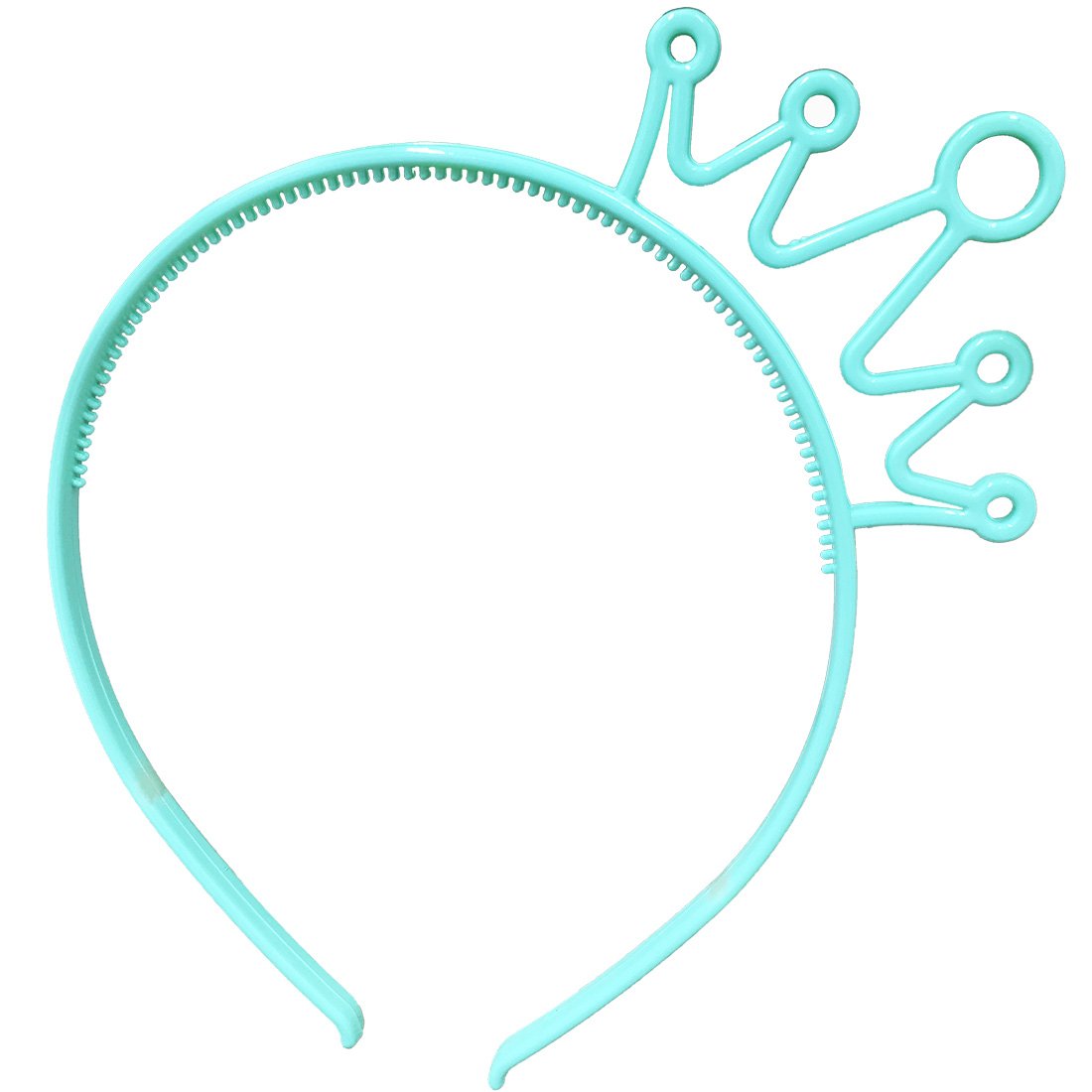 XIMA 12pcs Spring Colors ABS Plastic Material Crown Girls Headbands Tiaras Head Band Princess Children Headear Hair Accessory (SP-Crown)