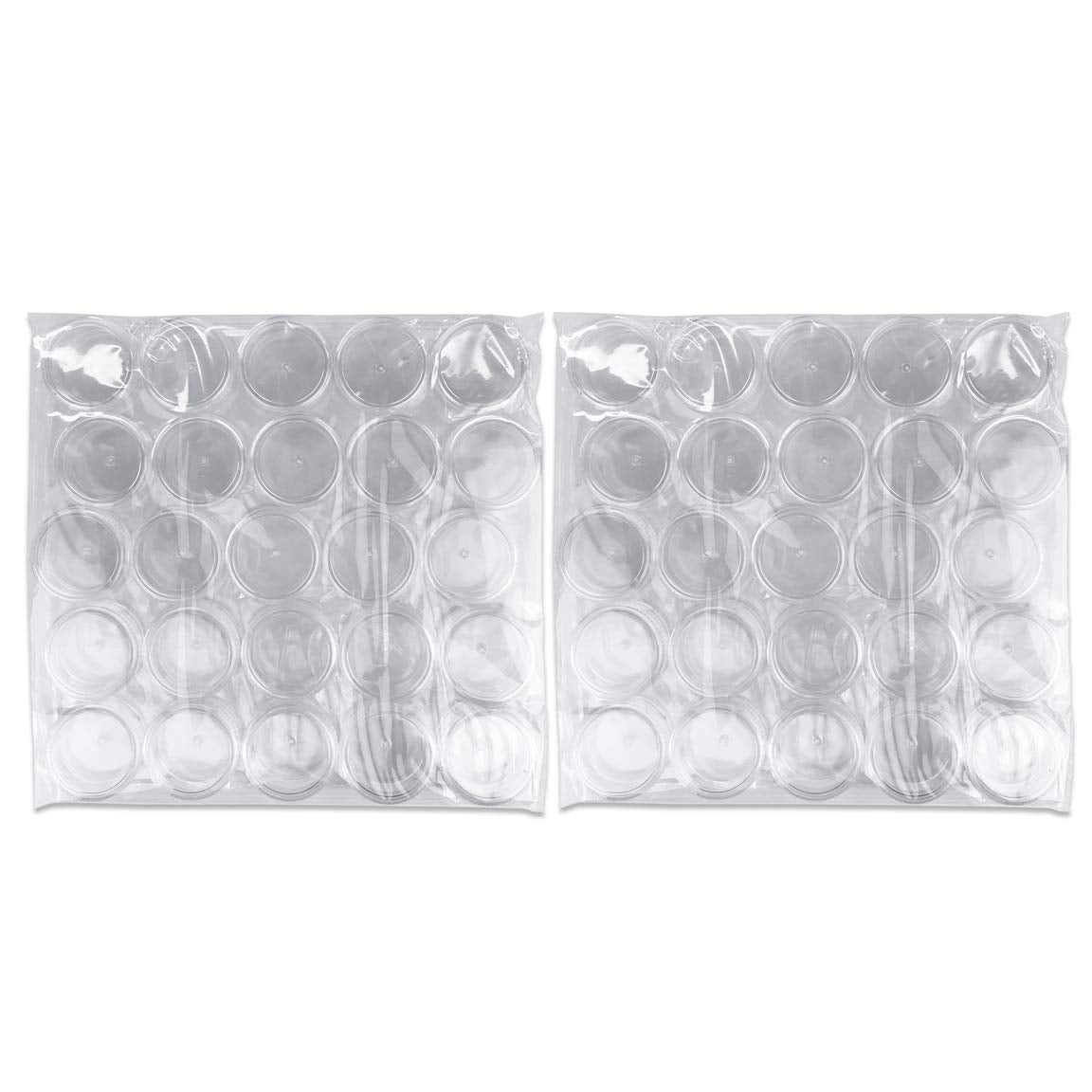 Beauticom 5 G/5 Ml Clear Plastic Cosmetic Container Jars With Screw Cap Lids (Quantity: 50pcs)