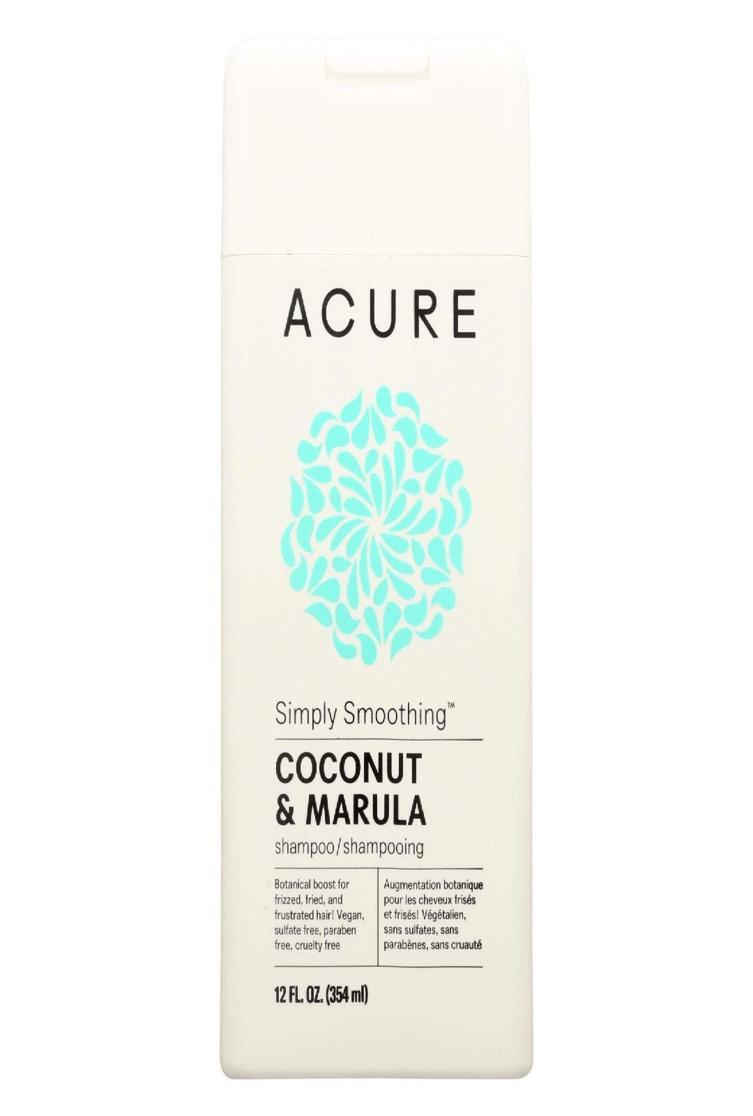 Acure Simply Smoothing Coconut & Marula Shampoo, 12 Oz