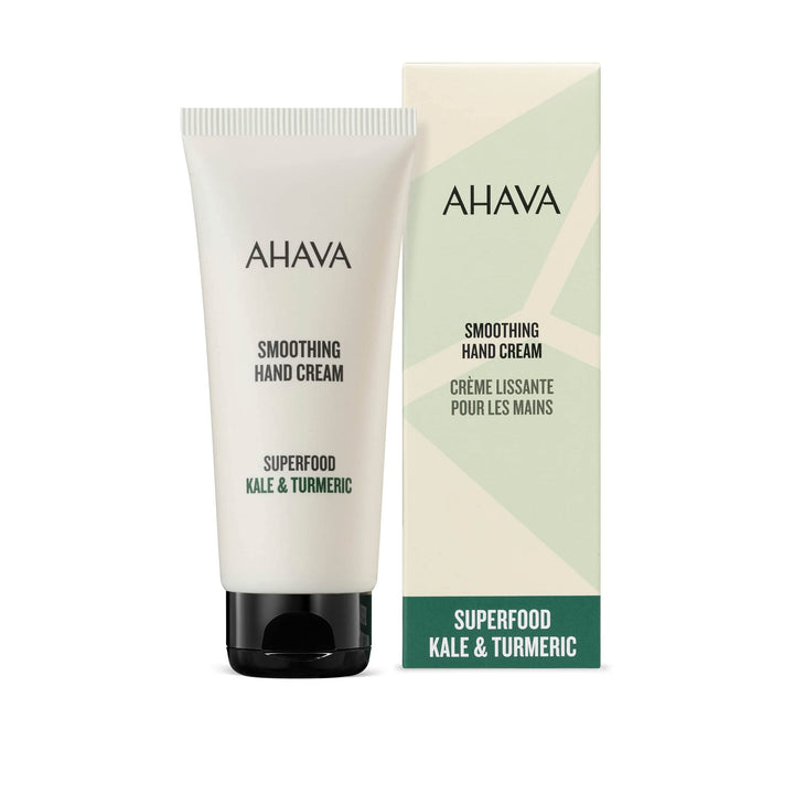 AHAVA Superfood Kale & Turmeric, Smoothing Anti Aging Hand Cream - Hydrate and safeguard hands, Helps Against Premature Signs of Aging with Anti-Aging Kale & Turmeric and Exclusive Osmoter 3.4 fl. oz.