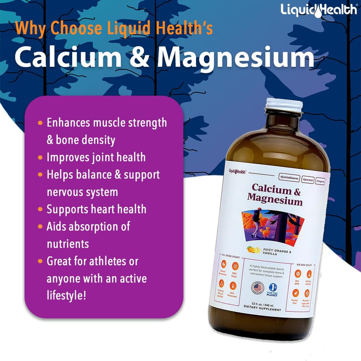 LIQUIDHEALTH Vegan Beauty Sleep Liquid Vitamin Supplement Bundle with Vegan Liquid Collagen + Biotin, Calcium Magnesium Liquid Vitamins, Sleep Well Melatonin Drops - Hair/Skin/Nail Health & Relaxation