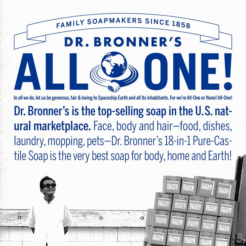 Dr. Bronner's Pure-Castile Magic Soap Bars (Lavender, 5 oz, 6-Pack)- Bath Soap with Regenerative Organic Certified Oils- For Face, Body & Hair - Gentle, Biodegradable, Vegan- Bar Soaps for Men & Women