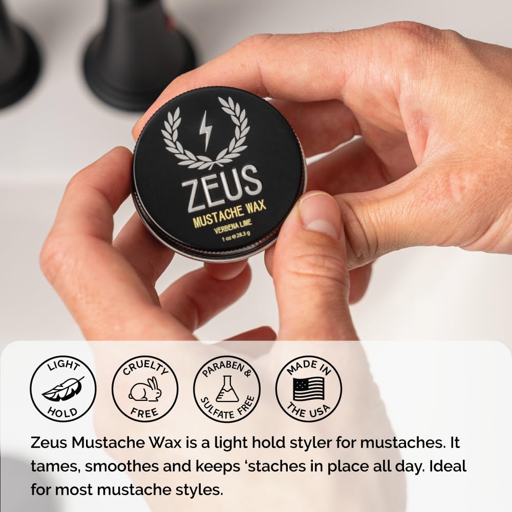Zeus Mustache Wax - 1 oz - Light Hold