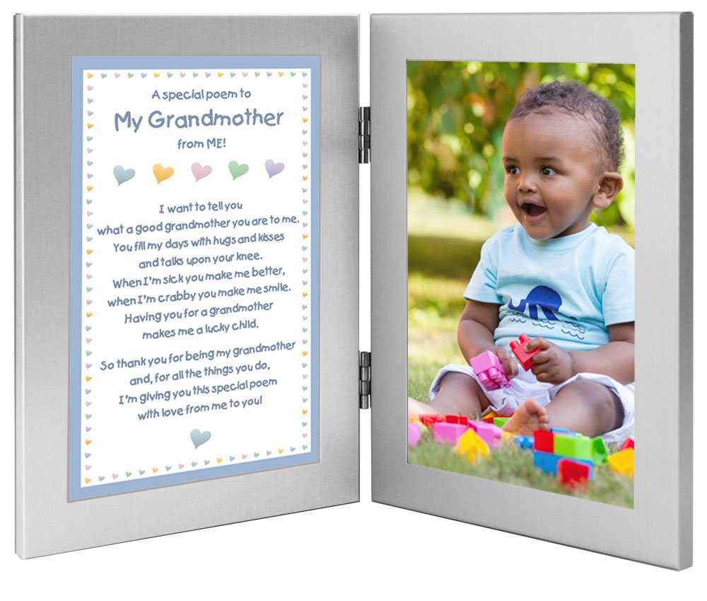 Gift for Grandmother for Her Birthday, Sweet Poem from Grandson, Add 4x6 Inch Photo