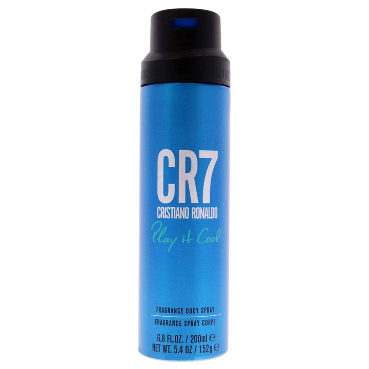 Cristiano Ronaldo CR7 - Play It Cool Men Body Spray Deodorant - Woody & Spicy Fragrance with Notes of Bergamot, Sandalwood, Musk & Vanilla - 6.8 Fl Oz