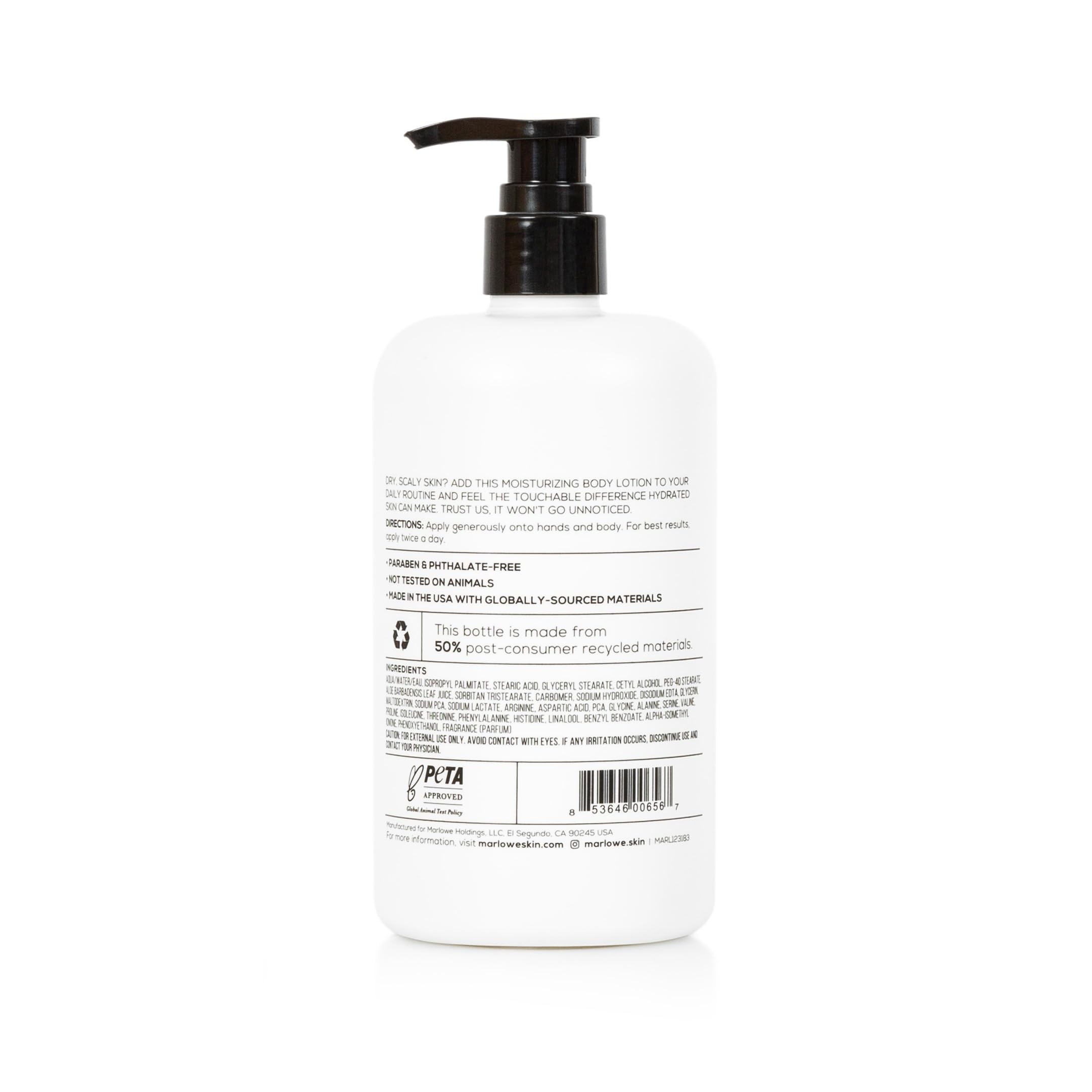 Marlowe. No. 002 extra moisturizing body lotion 15 oz
