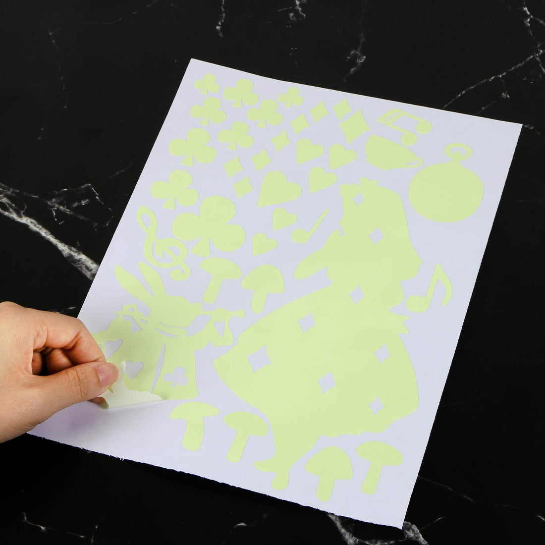 Fairy Girl Glow in Dark Wall Stickers, BENBO Stars PVC Vinyl Luminous Wall Decals DIY Wall Stickers for Home Decor Mural Decor Girls Kids Nursery Room Decoration