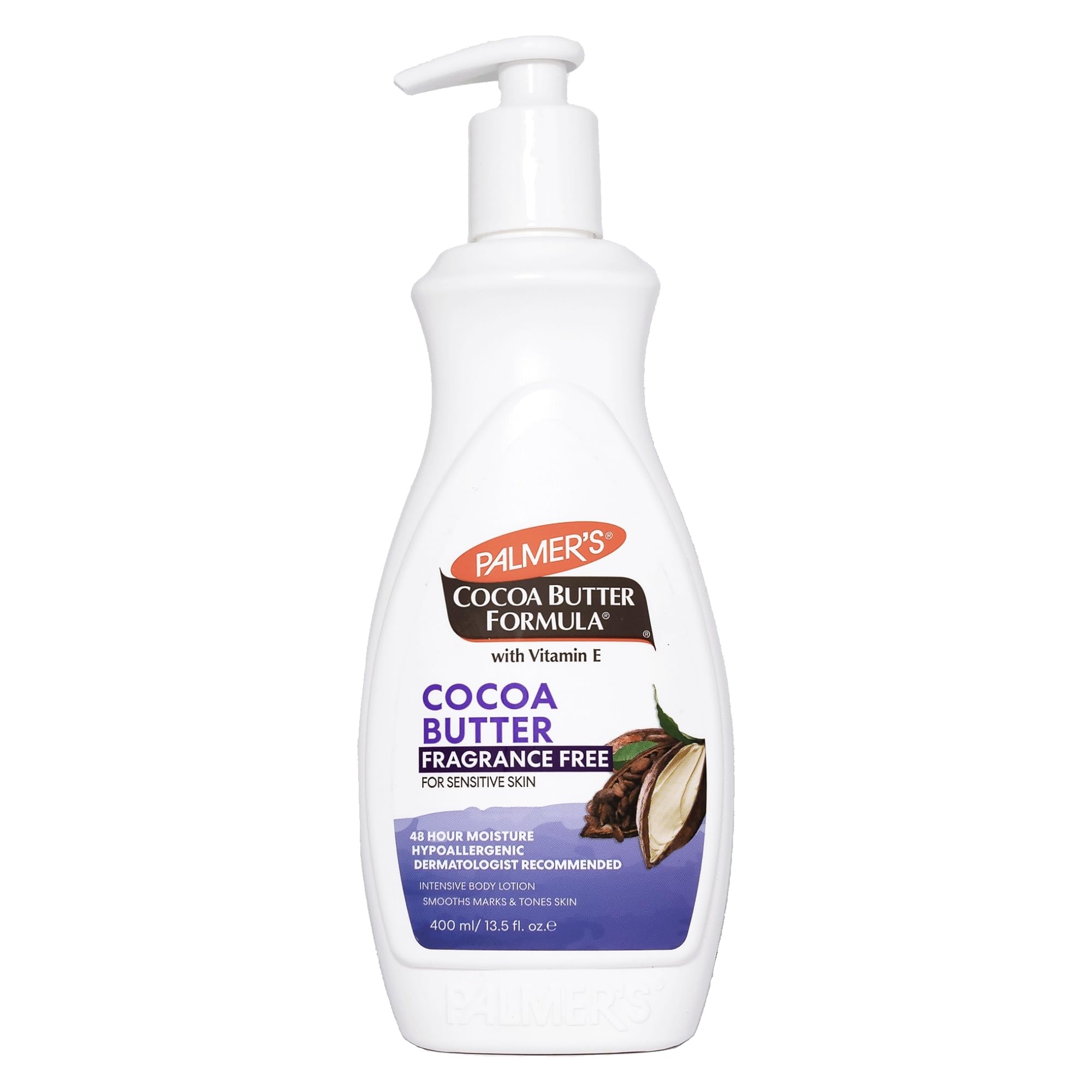 Palmer's Cocoa Butter Formula With Vitamin E Lotion Fragrance Free , 13.5-Ounce Bottle (Pack of 4)