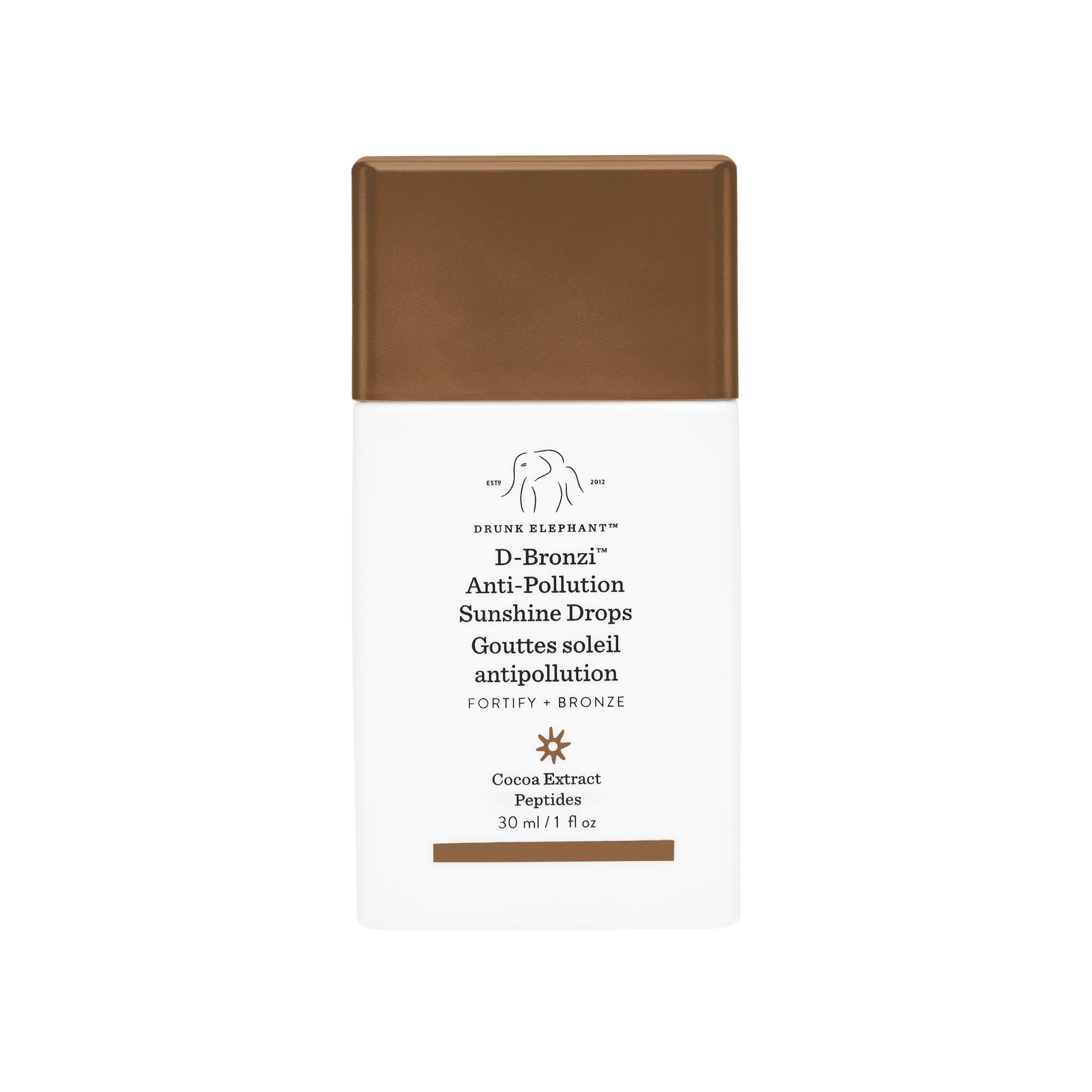 Drunk Elephant D-Bronzi Antipollution Sunshine Serum. Replenishing Face and Body Bronzing Serum for Fine Lines and Wrinkles (1 Ounce)