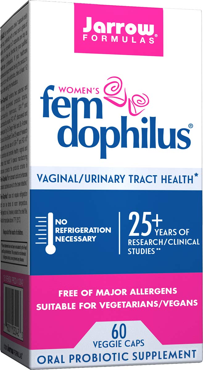 Fem-Dophilus, 1 Billion Organisms Per Cap, Supports Vaginal and Urinary Tract Health, 60 Count (Cool Ship, Pack Of 3)