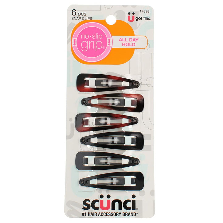 Scunci No Slip Snap Clips, 5cm