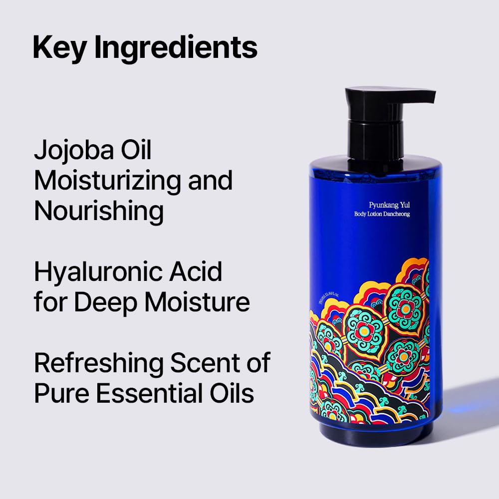 Pyunkang Yul [PKY] Dancheong Body Lotion, Intensive Moisture, Natural Scents with Essential Oils, Inspired by Fade-Resistant Korean Dancheong, Zero Irritation, Korean Skincare (11.83 Fl. Oz, 350ml)