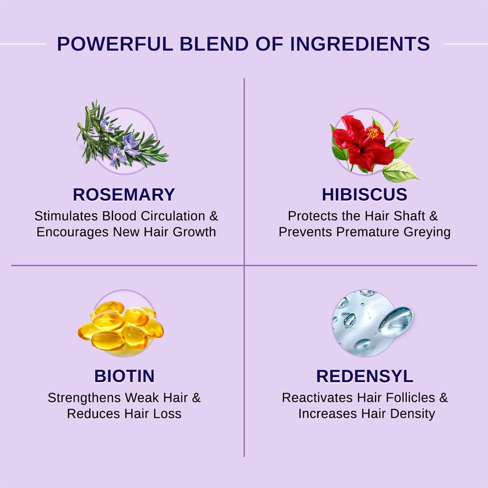 Bare Anatomy Nature x Science Rosemary Hibiscus Hair Growth Oil for Women & Men | Helps Hair Growth & Strengthens Hair | Nourishes Scalp & Controls Hair Fall | Suitable for All Hair Types-100ml