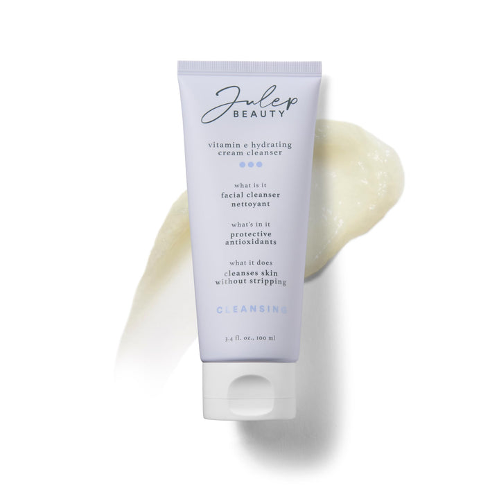 Julep Vitamin E Hydrating Cream Cleanser, Daily Face Wash with Ceramide NP & Essential Oils, Antioxidant Formula for Hydrated, Balanced Skin, 3.4 fl oz