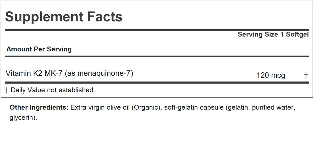 ANDREW LESSMAN Vitamin K2 MK7 120 mcg 360 Softgels - Essential for Healthy Calcium Utilization, Promotes Optimum Skeletal, Heart and Arterial Health. No Additives. Small Easy to Swallow Softgels