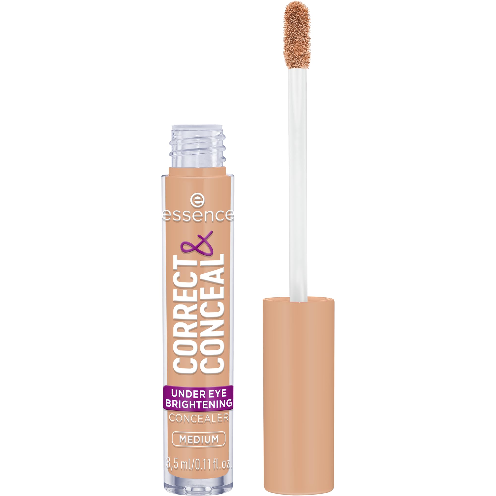 essence | Correct & Conceal Under Eye Brightening Concealer | Easy Application, Lightweight, Buildable, Infused with Aloe Vera | Vegan & Cruelty Free (20 | Medium)