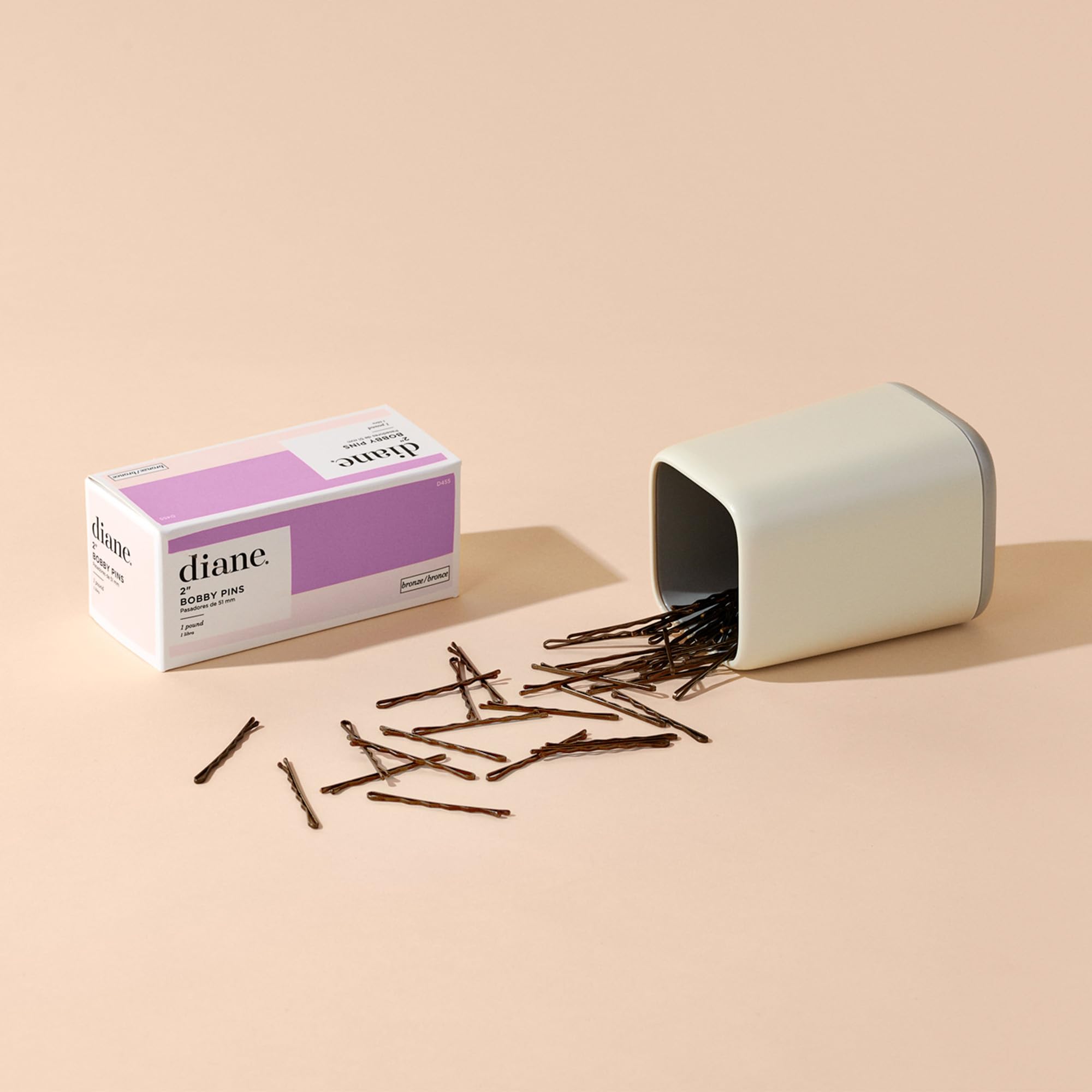 Diane Bobby Pins, 2 Bronze, Brown, One Pound Box (Approximately 742 Pins) : Bronze