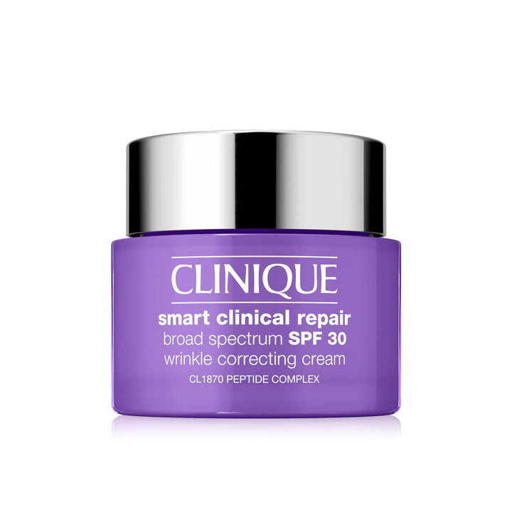 Clinique Smart Clinical Repair Broad Spectrum SPF 30 Wrinkle Correcting Cream with Peptides, Hyaluronic Acid + Glycerin For All Skin Types | Protecting + Repairing, 2.5 Fl Oz