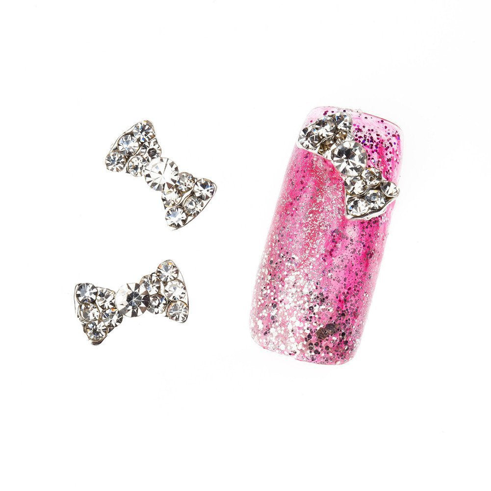 GBSTORE 20 Pcs Special Charming 3D Nail Art Designs Nail Art Bow Tie Alloy Rhinestones DIY Decoration by GBSTORE
