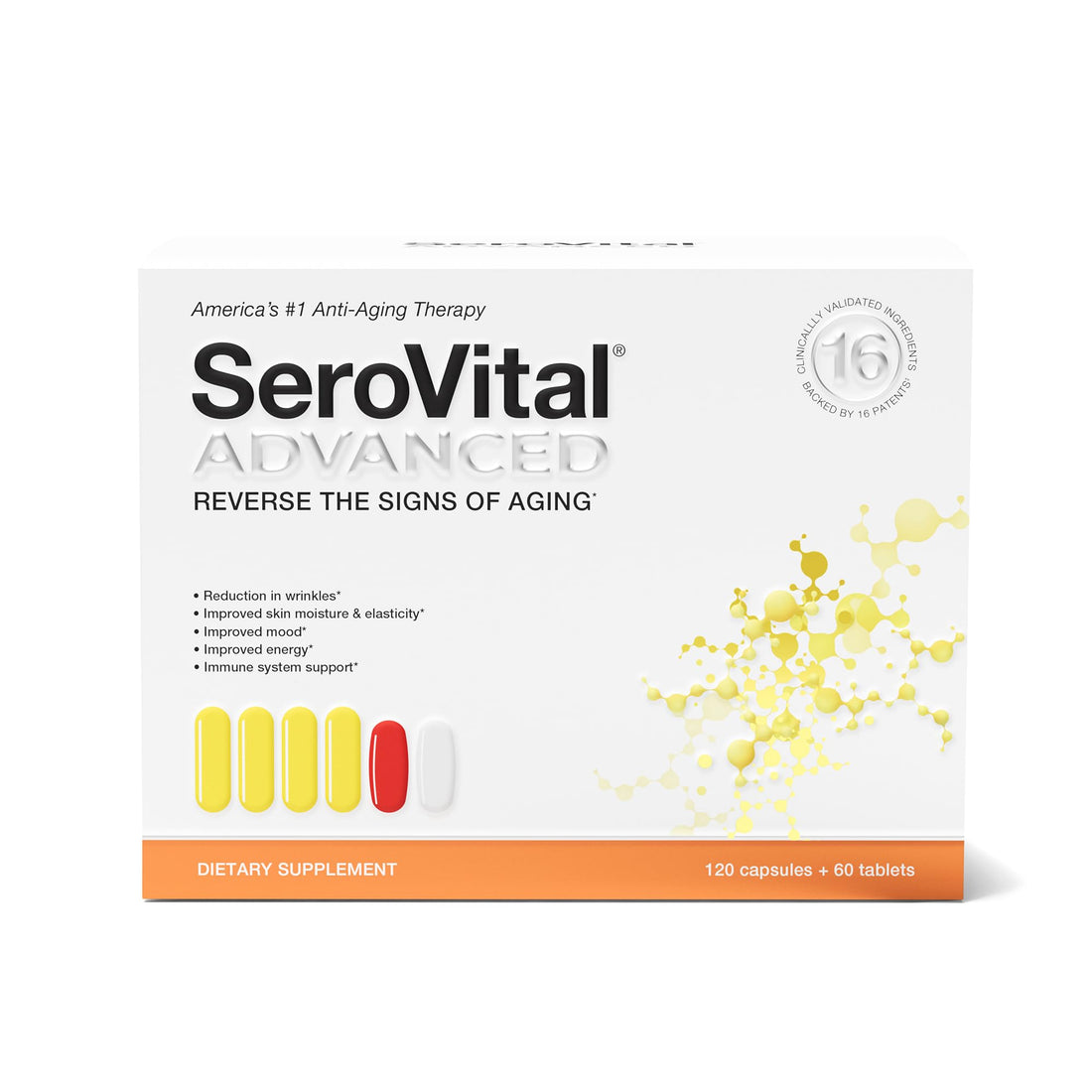 Serovital Advanced for Women - Anti-Aging Supplement for Women - HGH Supplements for Women - Skin Benefits, Energy, and Sleep - 30 Servings