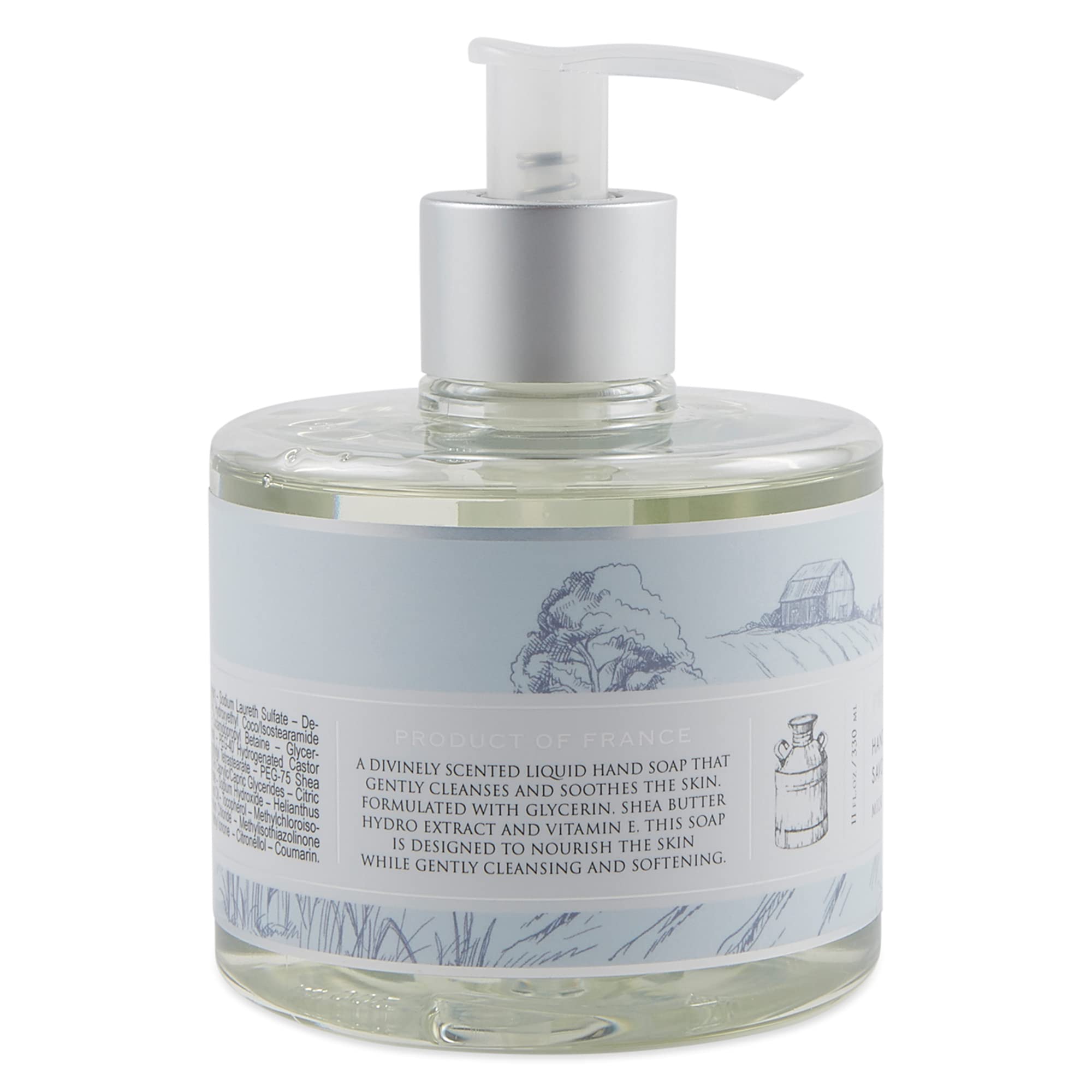 Pre de Provence Collection Shea Butter Enriched Soothing & Moisturizing, Liquid Soap, 11 fl oz, Milk