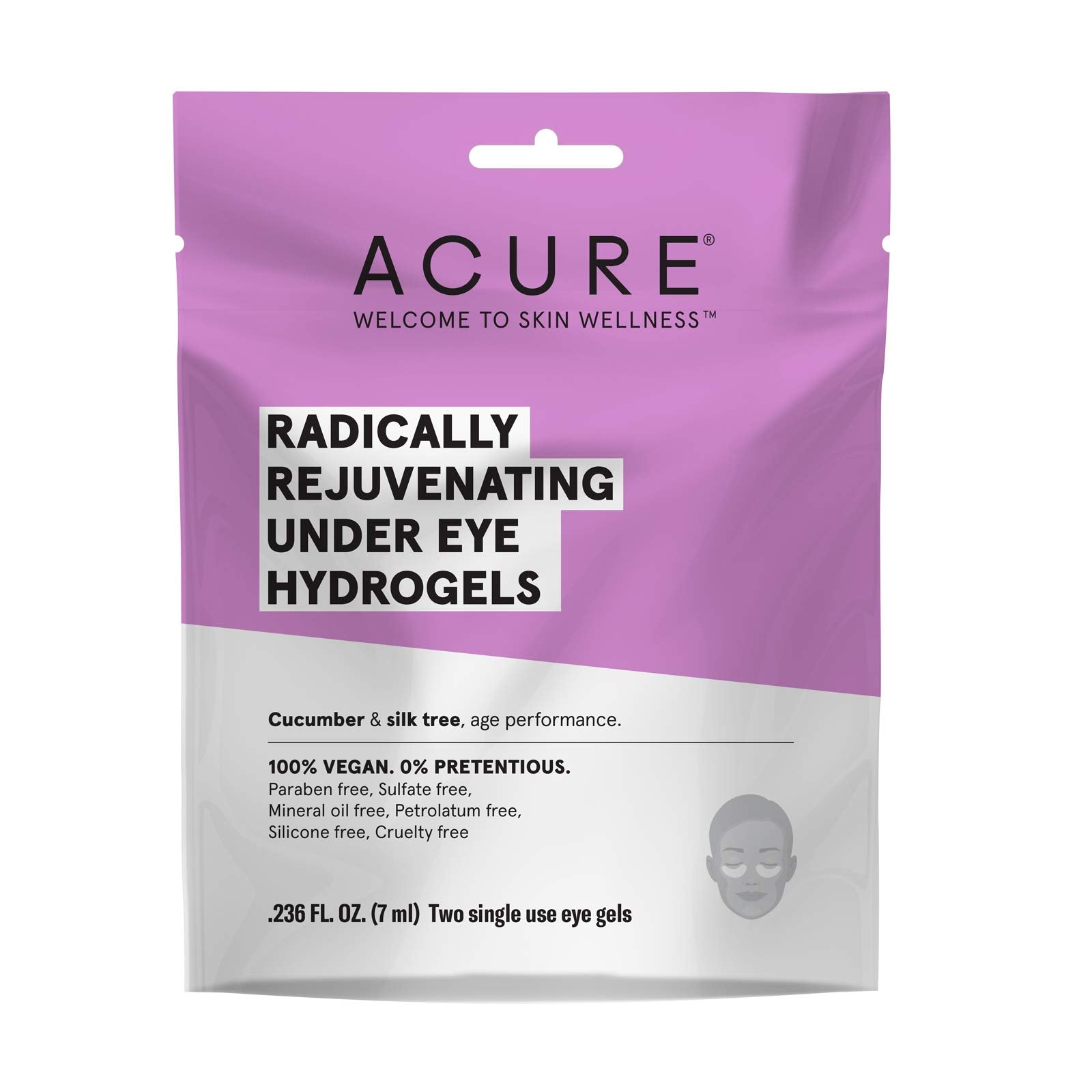Acure, Mask Under Eye Hydrogels Radically Rejuvenating, 0.34 Fl Oz