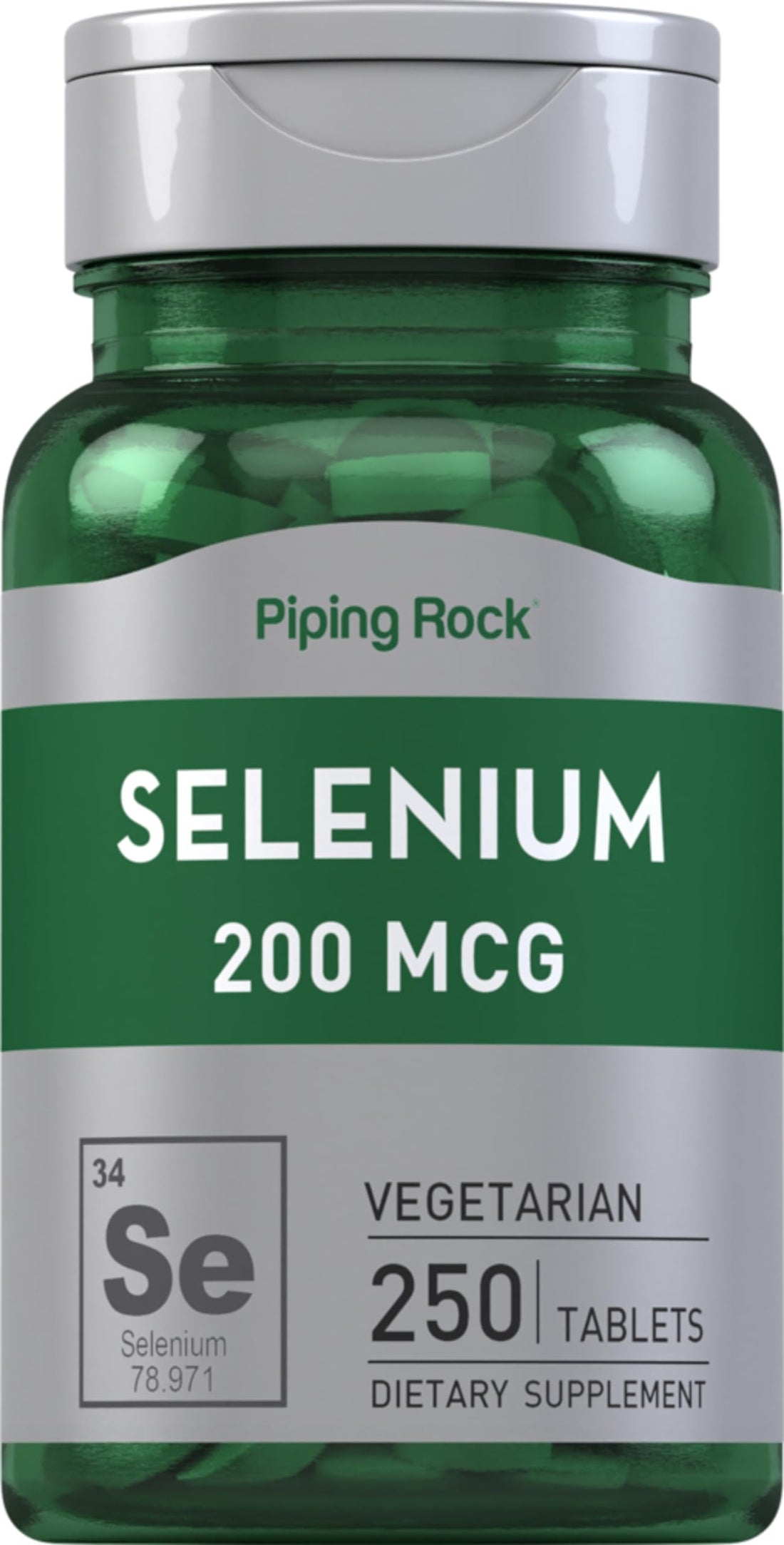 Piping Rock Selenium 200mcg Supplement | 250 Tablets | Vegetarian, Non-GMO, Gluten Free