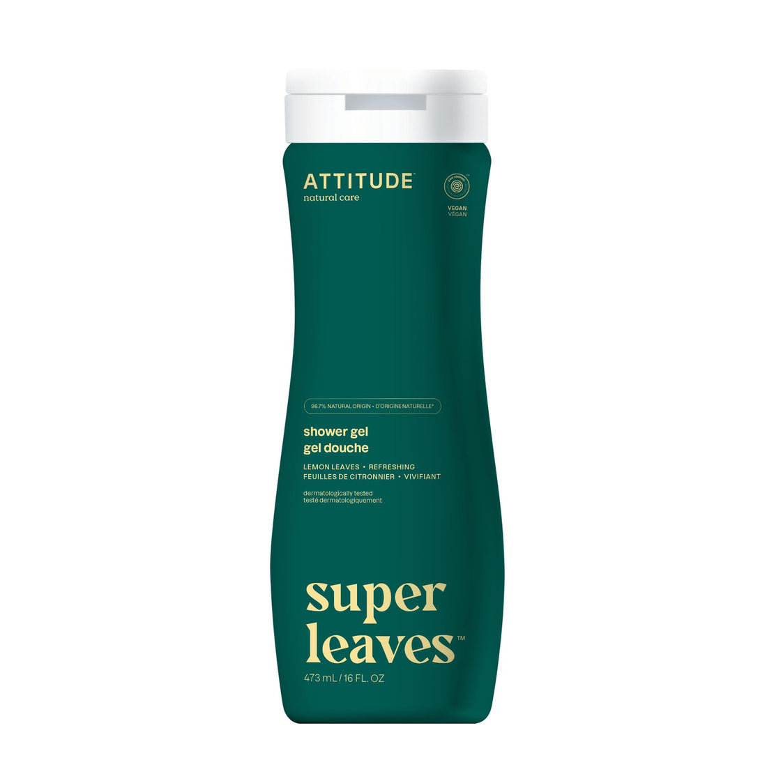 Attitude Natural Body Wash - Regenerating, Lemon Leaves, 16 Fluid Ounce