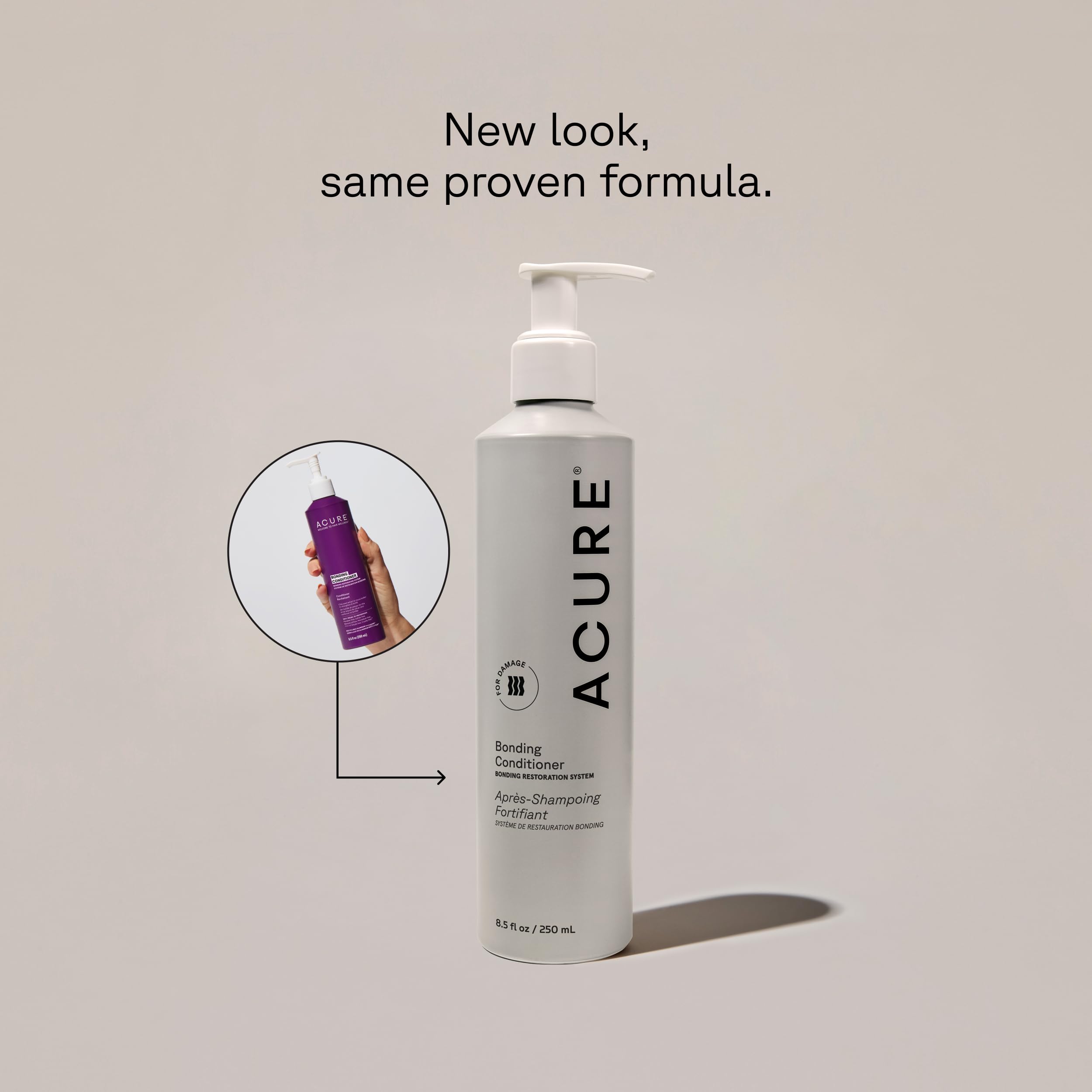 Acure Bonding Conditioner – Intensive Repair & Hydrating Formula for Damaged Hair, Strengthens, Smooths & Enhances Shine, Vegan, 8.5 Fl Oz