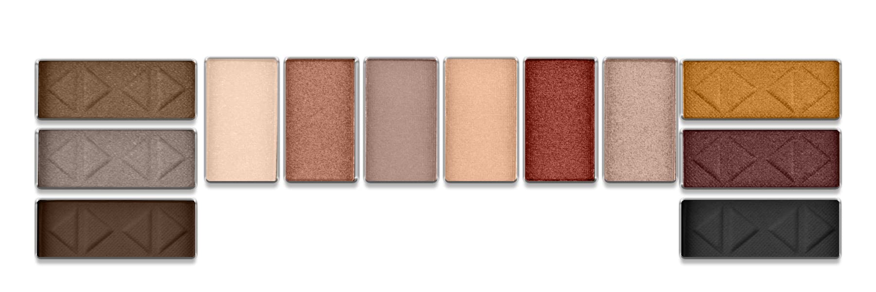 L.A. COLORS Day to Night 12 Color Eyeshadow, Sundown (Multicolor), 8 g Matte & Shimmery Finish