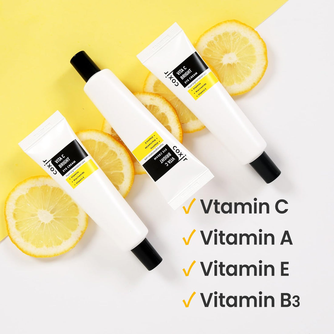 COXIR Vita C Eye Cream 30ml(1.01 fl.oz.) Niacinamide eye cream for intensive eye care with vitamins