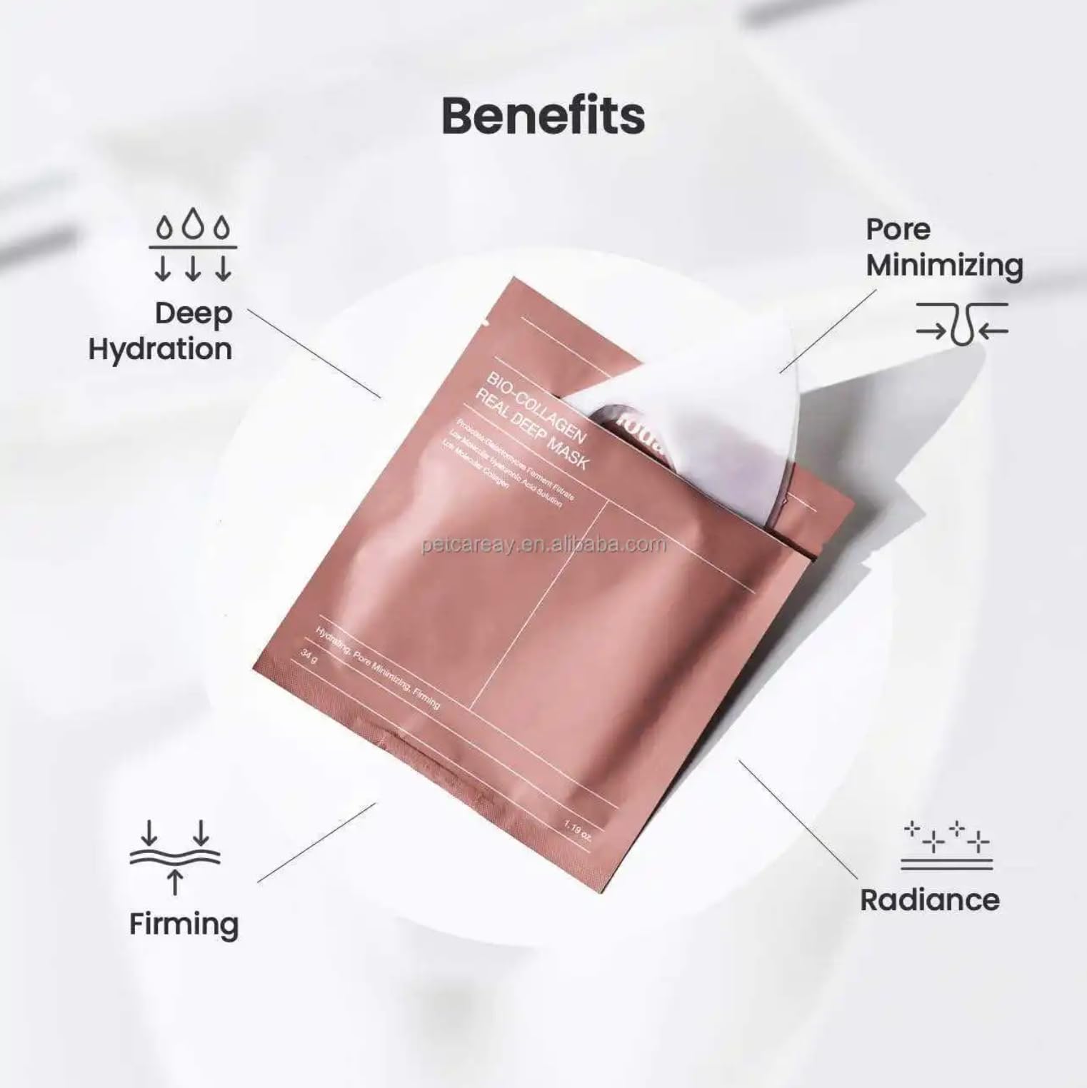 Bio Collagen Real Deep Clean Hydrating Overnight Hydrogel Face Mask