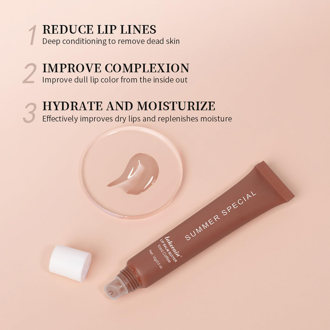 Summer Special Lip Butter Balm - Ultra-Hydrating, Nourishing Lip Care with Natural Ingredients, Shea Butter & Olive Butter, Soothes & Softens Dry Lips (4PCS, 0.5 Fl Oz (Pack of 4))