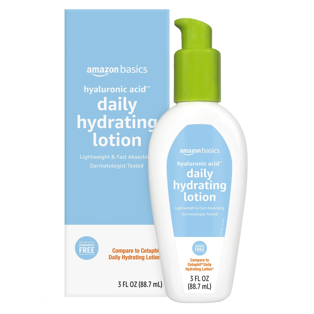 Amazon Basics Hyaluronic Acid Face Lotion, Hydrating, 3 Fluid Ounces (1-Pack), Perfect for Daily Use