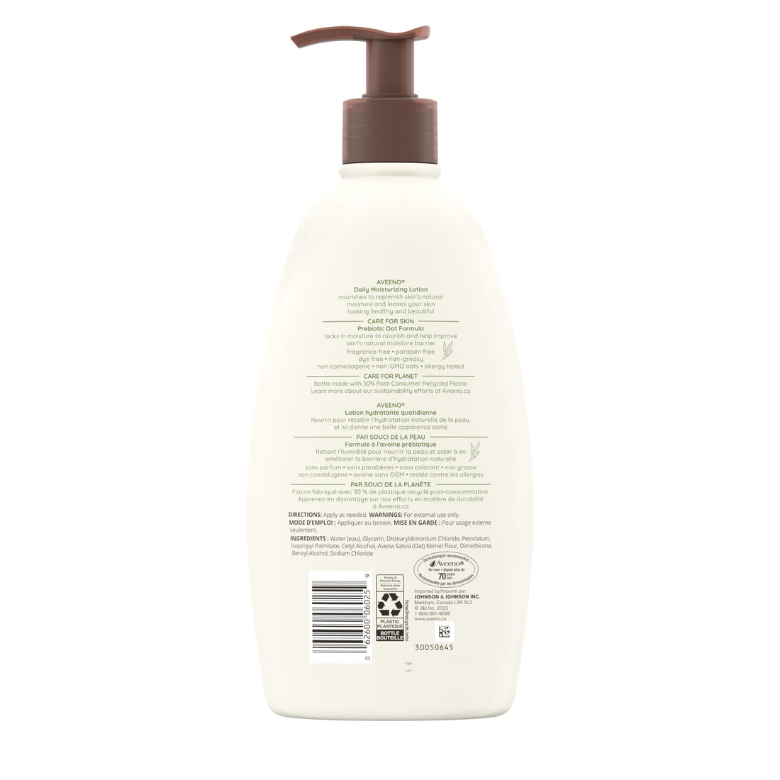 Aveeno Daily Moisturizing Lotion with Pump for Dry Skin, 532ml
