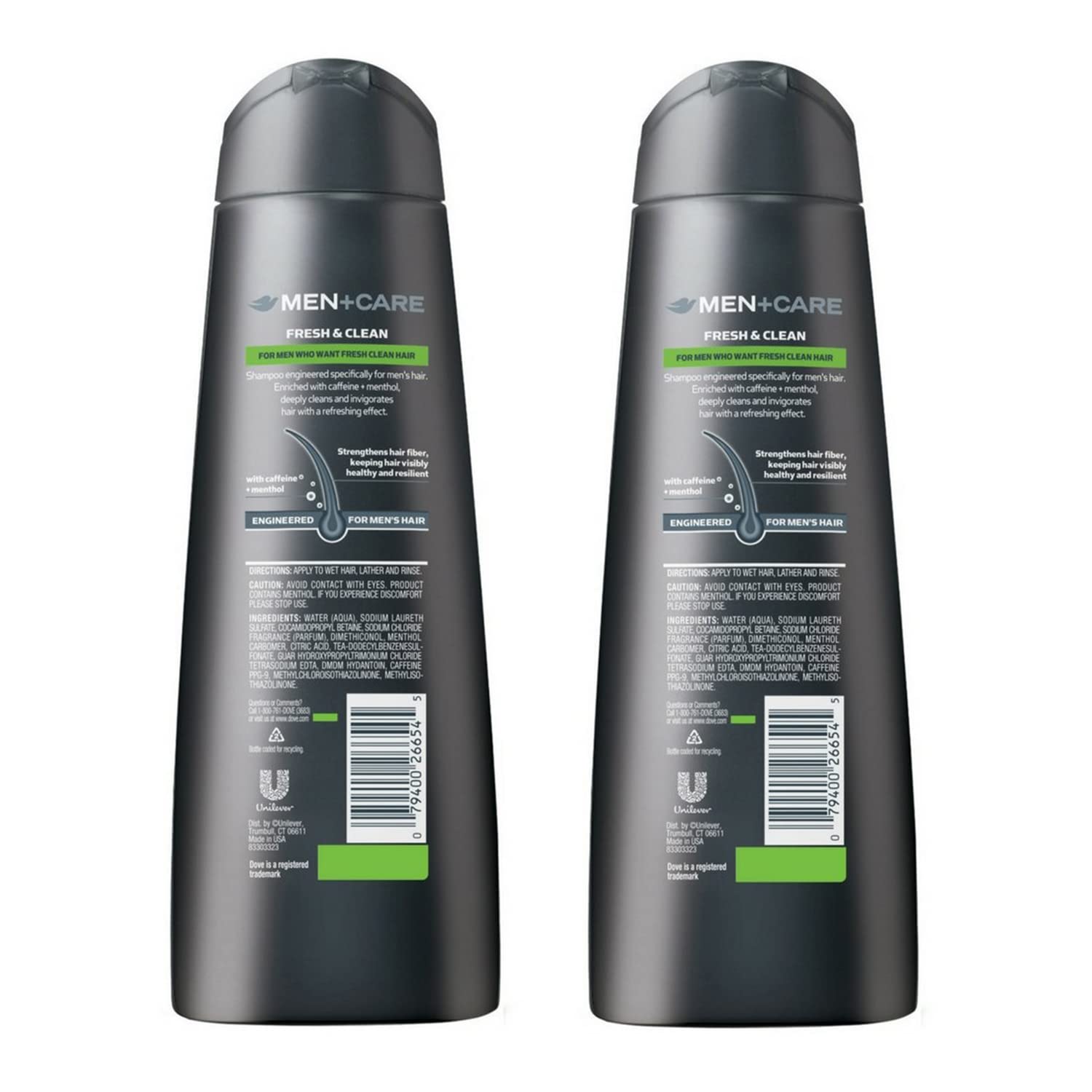 Dove Men+Care 2 in 1 Shampoo and Conditioner Fresh and Clean 12 oz(Pack of 3)