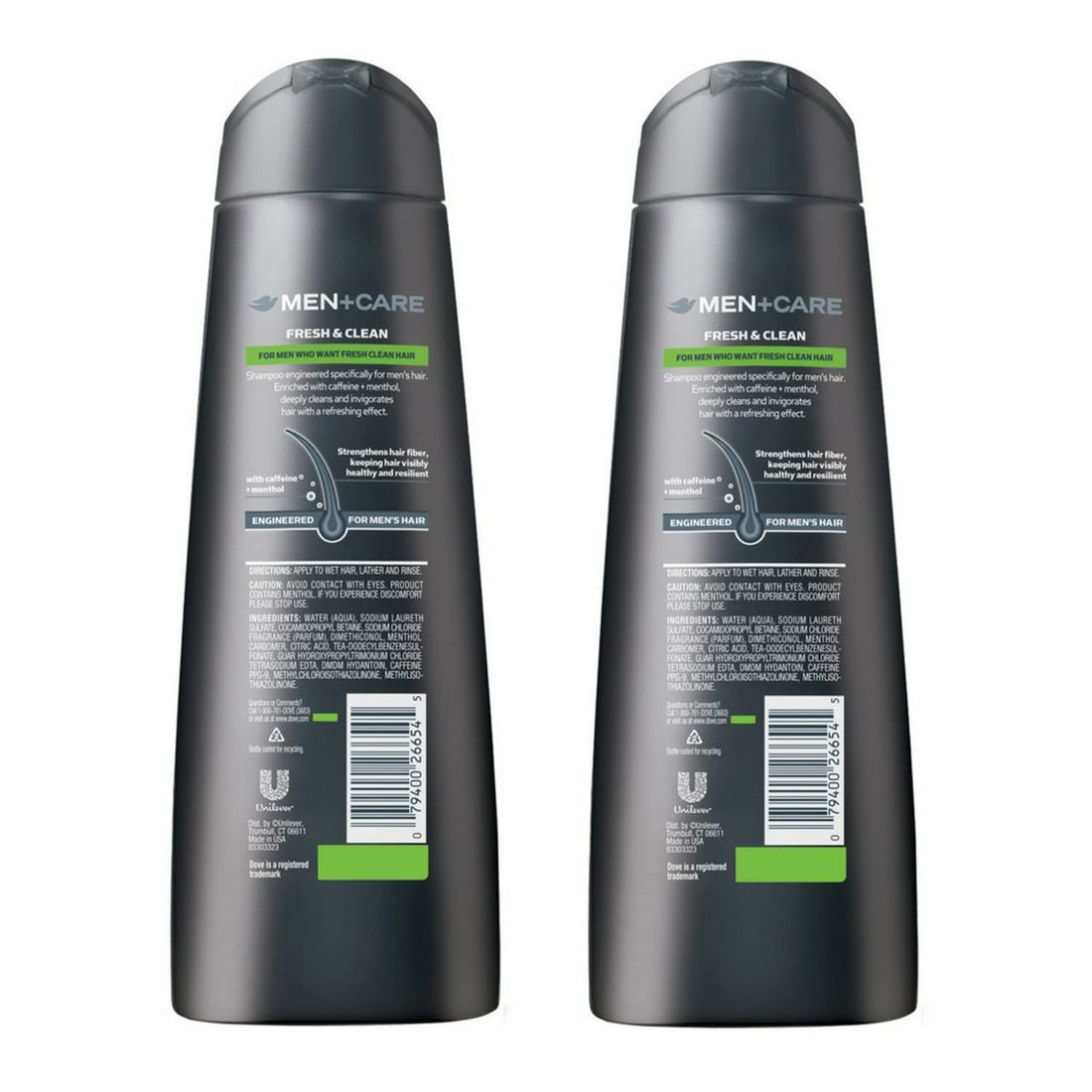 Dove Men+Care 2 in 1 Shampoo and Conditioner Fresh and Clean 12 oz(Pack of 3)