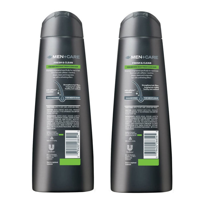 Dove Men+Care 2 in 1 Shampoo and Conditioner Fresh and Clean 12 oz(Pack of 3)