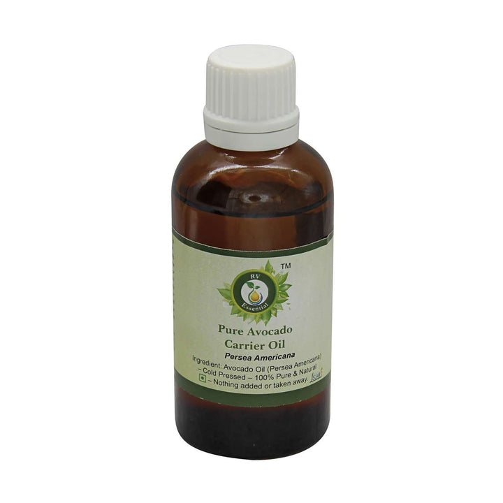 Avocado Oil | Persea Americana | Unrefined Avocado Oil | Pure Avocado Oil | for Hair | for Face | for Skin | for Body | for Cooking | 100% Pure Natural | Cold Pressed | 30ml | 1.01oz by R V Essential