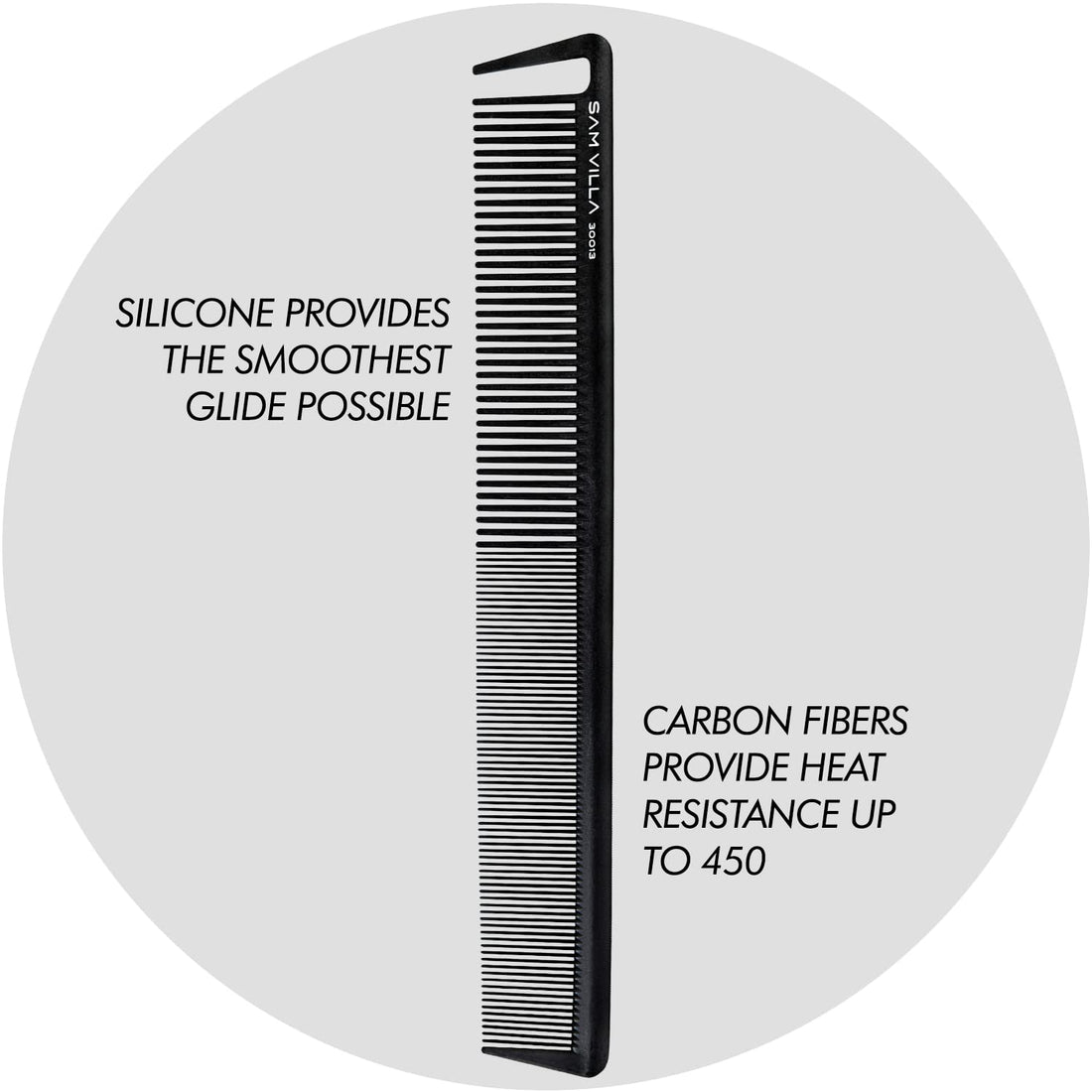 Sam Villa Signature Series Long Cutting Black Comb